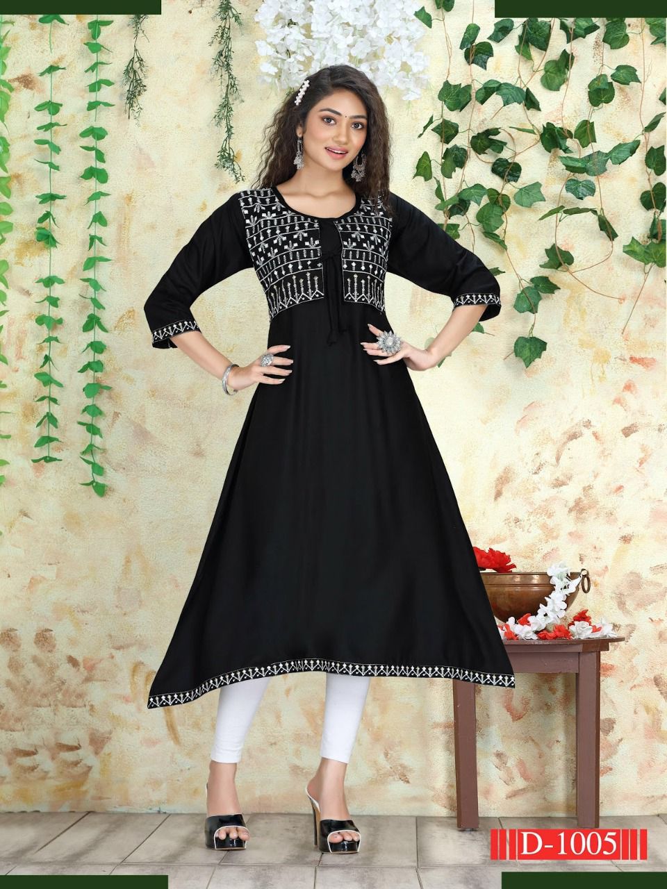 New Riyaa Tiya 1 Fancy Wea5r Designer Latest Embroidery Kurti Collection